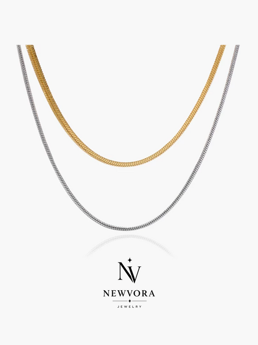 Dual Serpent Layer Necklace