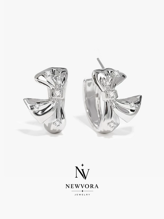 Classic Bow Mood Hoop Earrings