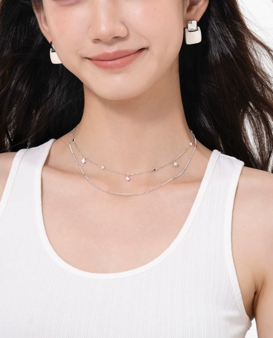 Geo Motion Metal Stud Earrings