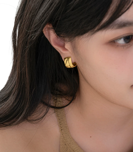 Vintage Pleat Muse Earrings