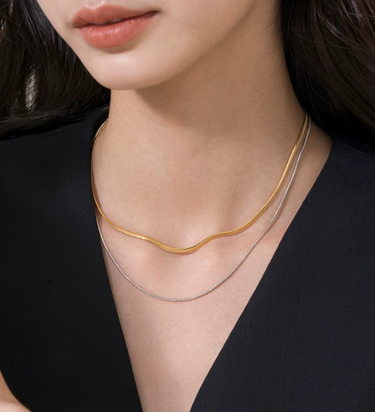 Dual Serpent Layer Necklace